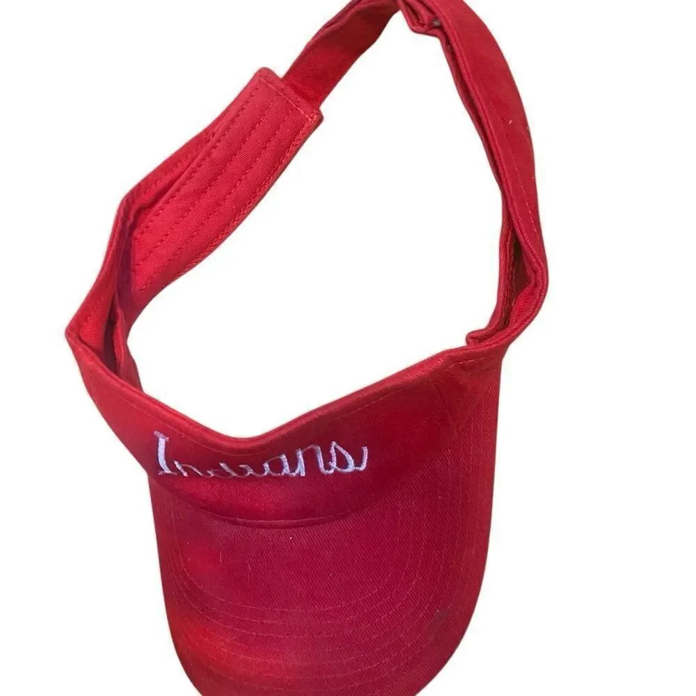 Otto100% cotton Indians visor red white adjustable